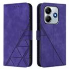 For Redmi Note 14 5G Global Crossbody 3D Embossed Flip Leather Phone Case(Purple) - 2