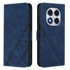 For Redmi Note 14 Pro 5G Global Crossbody 3D Embossed Flip Leather Phone Case(Blue) - 2