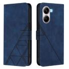For Redmi Turbo 4 Crossbody 3D Embossed Flip Leather Phone Case(Blue) - 2