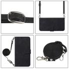 For Redmi Note 14 4G EU 164.84mm Crossbody 3D Embossed Flip Leather Phone Case(Black) - 3