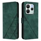 For Redmi Note 14 4G EU 164.84mm Crossbody 3D Embossed Flip Leather Phone Case(Green) - 2