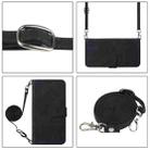 For Redmi K80 5G / K80 Pro 5G Crossbody 3D Embossed Flip Leather Phone Case(Black) - 3