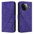 For Redmi K80 5G / K80 Pro 5G Crossbody 3D Embossed Flip Leather Phone Case(Purple) - 2