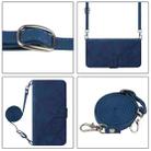 For Samsung Galaxy A06 4G Crossbody 3D Embossed Flip Leather Phone Case(Blue) - 3