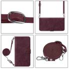 For Samsung Galaxy A26 5G Global Crossbody 3D Embossed Flip Leather Phone Case(Wine Red) - 3