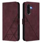 For Samsung Galaxy A56 5G Global Crossbody 3D Embossed Flip Leather Phone Case(Wine Red) - 2