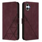 For Samsung Galaxy A06 5G Crossbody 3D Embossed Flip Leather Phone Case(Wine Red) - 2