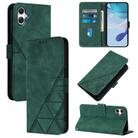 For Samsung Galaxy A06 5G Crossbody 3D Embossed Flip Leather Phone Case(Green) - 1