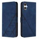 For Samsung Galaxy A07 4G Crossbody 3D Embossed Flip Leather Phone Case(Blue) - 2