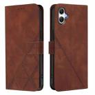 For Samsung Galaxy A07 4G Crossbody 3D Embossed Flip Leather Phone Case(Brown) - 2