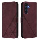 For Samsung Galaxy A17 5G Crossbody 3D Embossed Flip Leather Phone Case(Wine Red) - 2