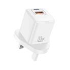 REMAX RP-U26 33W USB+USB-C / Type-C GaN Fast Charging Charger, Specification:UK Plug(White) - 1