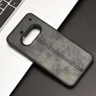 For Nothing Phone 3a Cow Pattern Sewing Card Bag Phone Case(Black) - 2