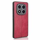 For Redmi Note 14 Pro 5G Cow Pattern Sewing Back Cover Phone Case(Red) - 3