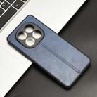 For Redmi Note 14 Pro 5G Cow Pattern Sewing Back Cover Phone Case(Blue) - 2