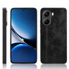 For Redmi Turbo 4 Cow Pattern Sewing Back Cover Phone Case(Black) - 1