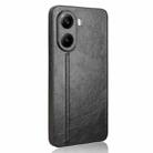 For Redmi Turbo 4 Cow Pattern Sewing Back Cover Phone Case(Black) - 3