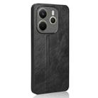 For Redmi Note 14 4G 163.25mm Cow Pattern Sewing Back Cover Phone Case(Black) - 3