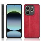 For Redmi Note 14 4G 163.25mm Cow Pattern Sewing Back Cover Phone Case(Red) - 1