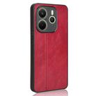 For Redmi Note 14 4G 163.25mm Cow Pattern Sewing Back Cover Phone Case(Red) - 3