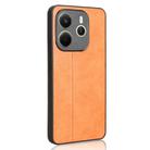 For Redmi Note 14 4G 163.25mm Cow Pattern Sewing Back Cover Phone Case(Yellow) - 3