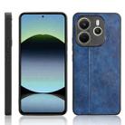 For Redmi Note 14 4G 163.25mm Cow Pattern Sewing Back Cover Phone Case(Blue) - 1