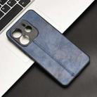 For Redmi Note 14 4G 163.25mm Cow Pattern Sewing Back Cover Phone Case(Blue) - 2