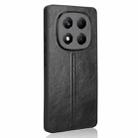 For Redmi Note 14 Pro 4G Cow Pattern Sewing Back Cover Phone Case(Black) - 3