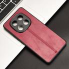 For Redmi Note 14 Pro 4G Cow Pattern Sewing Back Cover Phone Case(Red) - 2
