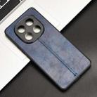 For Redmi Note 14 Pro 4G Cow Pattern Sewing Back Cover Phone Case(Blue) - 2