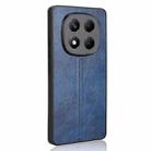For Redmi Note 14 Pro 4G Cow Pattern Sewing Back Cover Phone Case(Blue) - 3