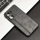 For Redmi Turbo 4 Cow Pattern Sewing Card Bag Phone Case(Black) - 2