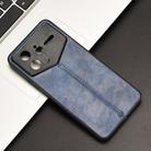 For Redmi K80 Pro Champion Edition Cow Pattern Sewing Card Bag Phone Case(Blue) - 2
