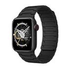 For Apple Watch SE 2023 44mm Magnetic Silicone Watch Band(Black) - 1