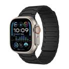 For Apple Watch Ultra 2 49mm Magnetic Silicone Watch Band(Black) - 1