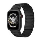 For Apple Watch Series 9 45mm Magnetic Silicone Watch Band(Black) - 1