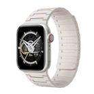 For Apple Watch SE 44mm Magnetic Silicone Watch Band(Starlight) - 1