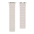 For Apple Watch SE 44mm Magnetic Silicone Watch Band(Starlight) - 2