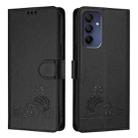For Samsung Galaxy A16 5G Cat Rat Embossed Pattern RFID Leather Phone Case with Lanyard(Black) - 2