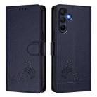 For Samsung Galaxy A26 5G Cat Rat Embossed Pattern RFID Leather Phone Case with Lanyard(Blue) - 2