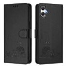 For Samsung Galaxy A07 4G Cat Rat Embossed Pattern RFID Leather Phone Case with Lanyard(Black) - 2