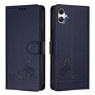 For Samsung Galaxy A07 4G Cat Rat Embossed Pattern RFID Leather Phone Case with Lanyard(Blue) - 2