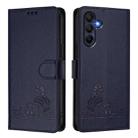 For Samsung Galaxy A17 5G Cat Rat Embossed Pattern RFID Leather Phone Case with Lanyard(Blue) - 2