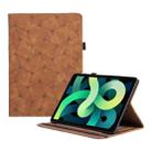 For iPad Air 2024 / Air 2022 10.9 Embossed Geometric Leather Smart Tablet Case(Brown) - 1