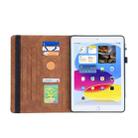 For iPad Air 2024 / Air 2022 10.9 Embossed Geometric Leather Smart Tablet Case(Brown) - 3