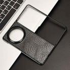 For Honor Magic V5 Crocodile Texture Back Cover Phone Case(Black) - 2