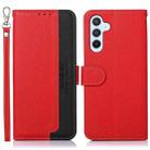 For Samsung Galaxy A26 5G KHAZNEH Litchi Texture Leather RFID Phone Case(Red) - 1