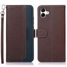 For Samsung Galaxy A07 5G KHAZNEH Litchi Texture Leather RFID Phone Case(Brown) - 1