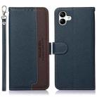 For Samsung Galaxy A07 5G KHAZNEH Litchi Texture Leather RFID Phone Case(Blue) - 1