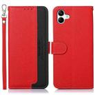 For Samsung Galaxy A07 5G KHAZNEH Litchi Texture Leather RFID Phone Case(Red) - 1